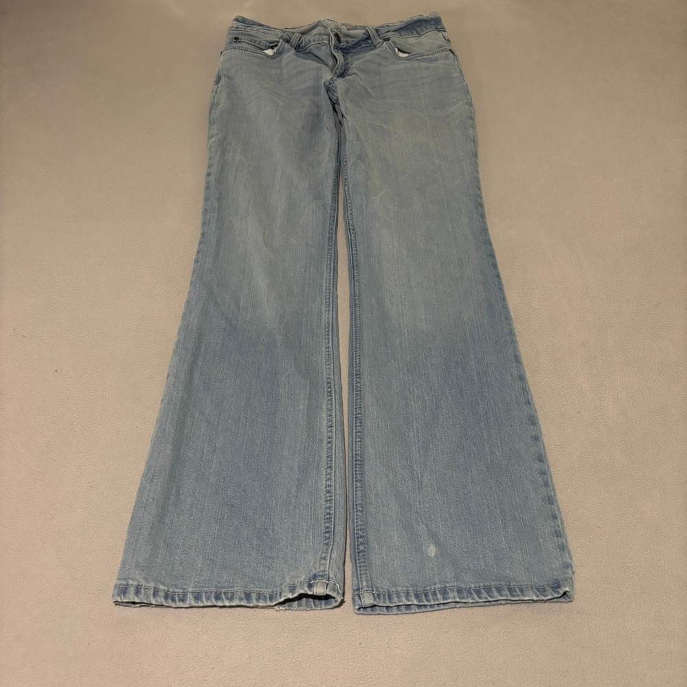 Wrangler Womens Light Wash Bootcut Jeans 32x33 Stretch Denim Western Cowgirl